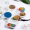 Matriță silicon pereche cercuri duble pentru cercei