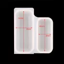 Matriță silicon formă pereche paralelipipede rotunjite