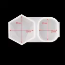 Matriță silicon formă pereche hexagon oval